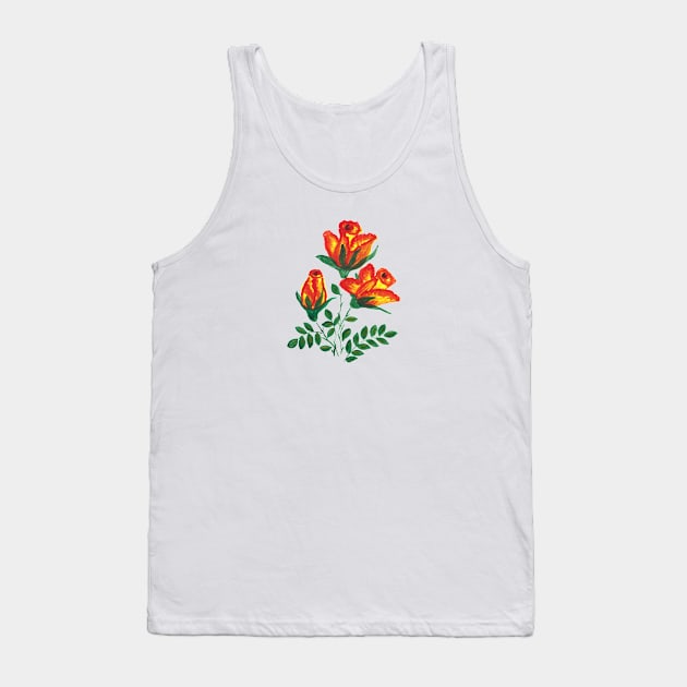 Rose T-shirt, Bouquet of Roses Tee, Flowers Shirt, Spring Country Floral Women's Fashion Tank Top by merysam